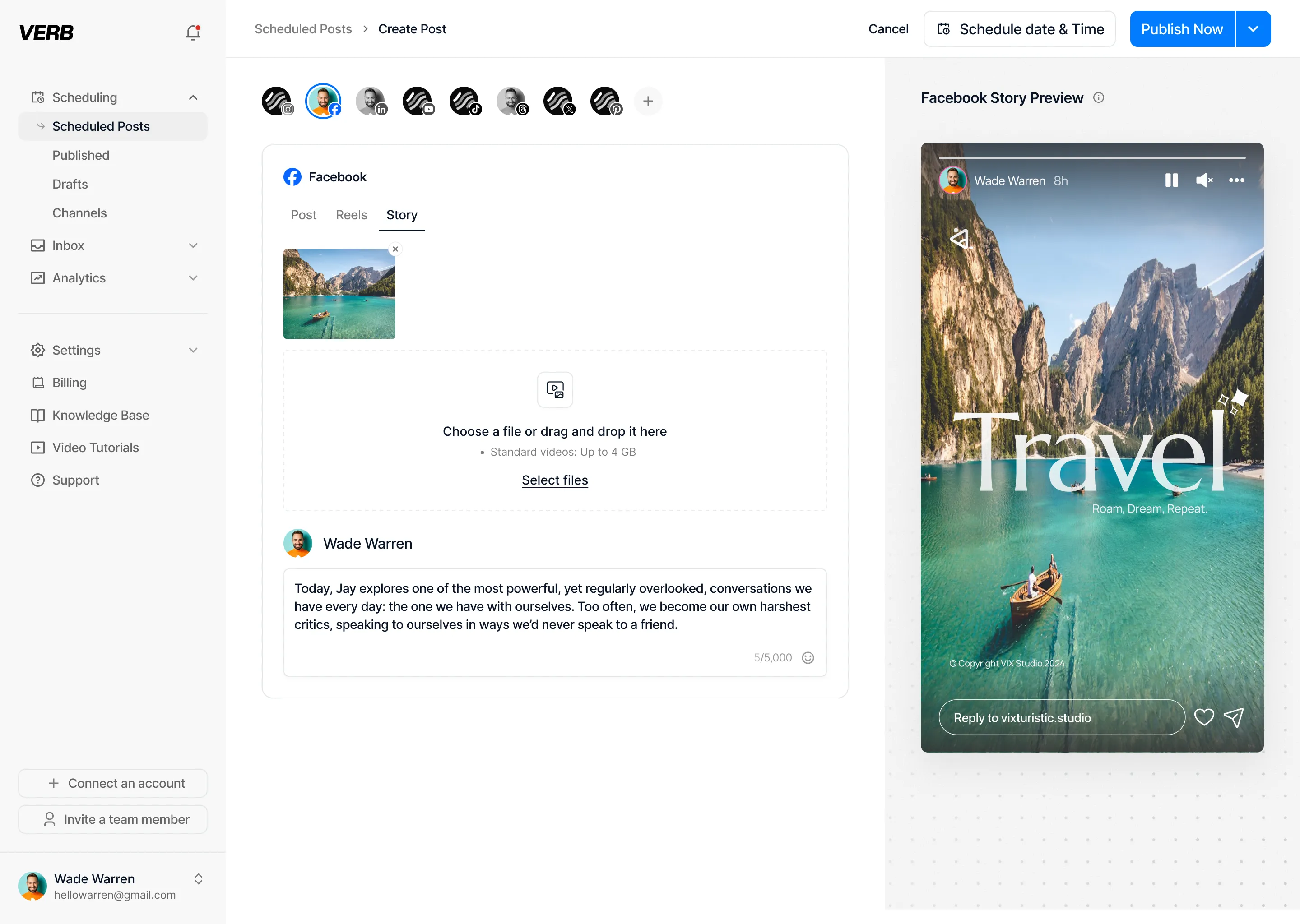 Facebook calendar & composer