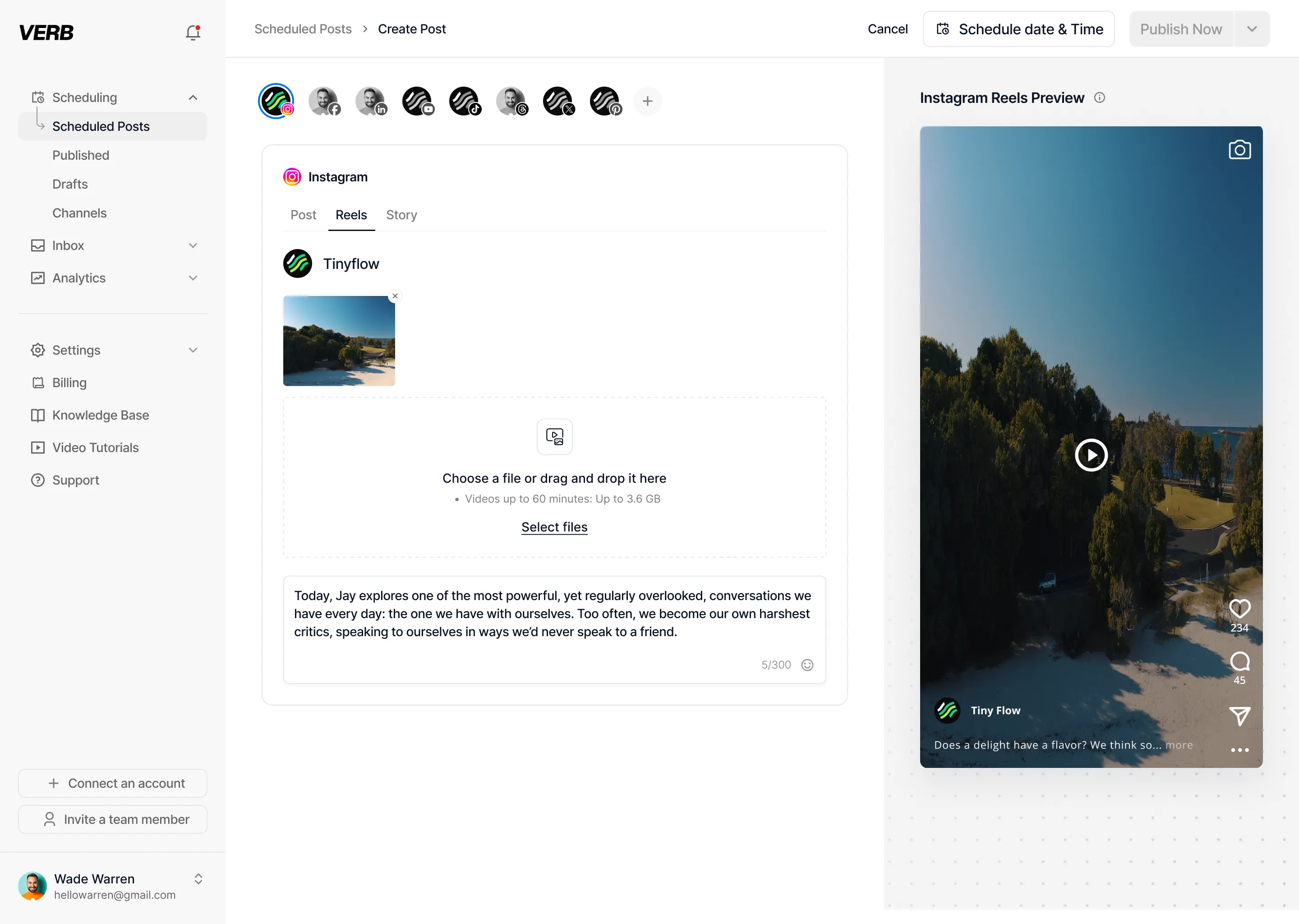 Instagram calendar & composer