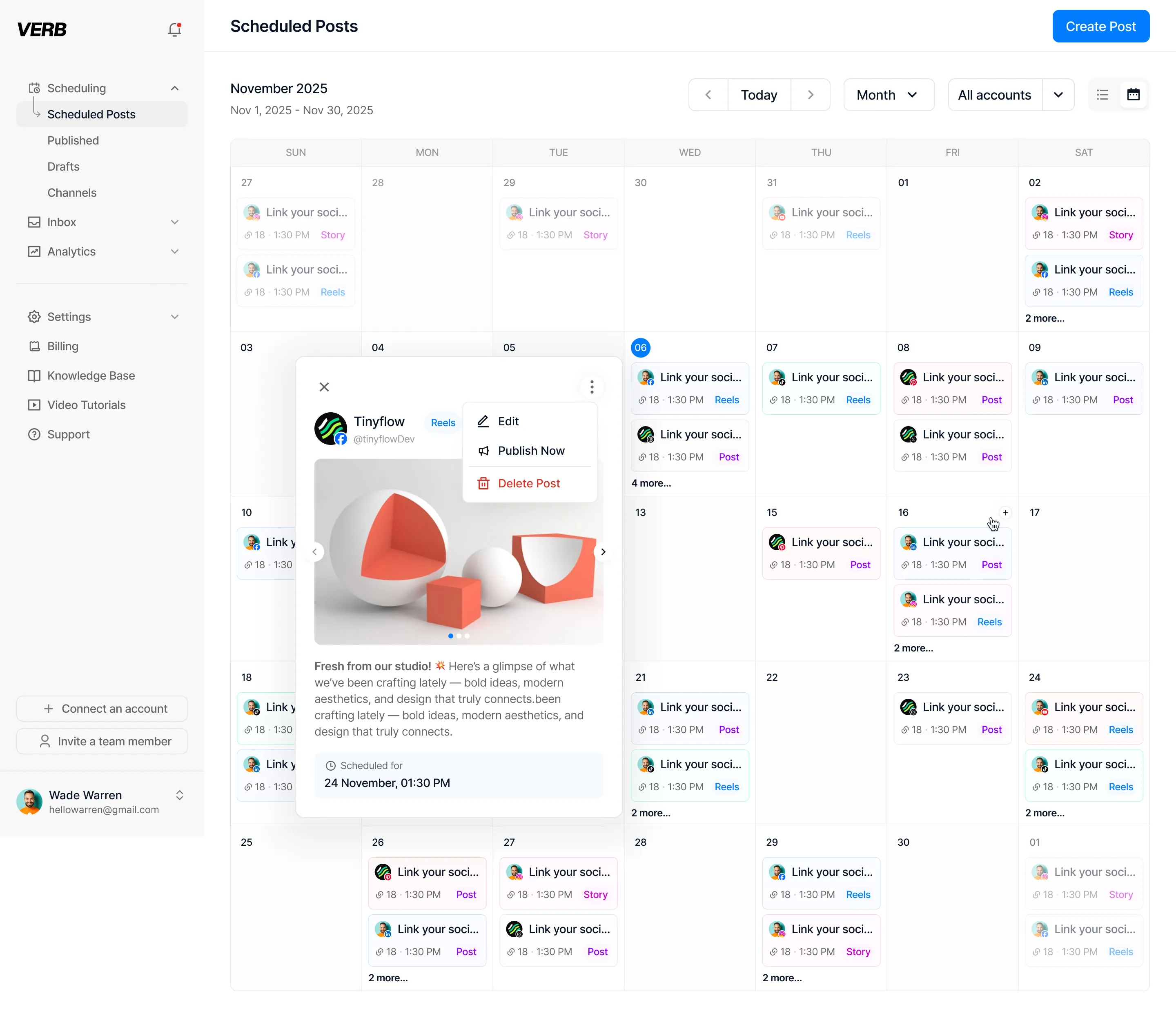 Calendar screenshot